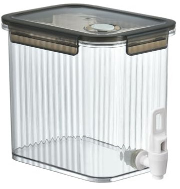 Fridge Water Dispenser Glass Water Dispenser with Tap 5L Mud Kitchen Waters Dispensers with Tap Sale Clearance Drink Dispensers with Tap Plastic Jug for Party Drinks, Lemonade, Cocktails, Iced Tea