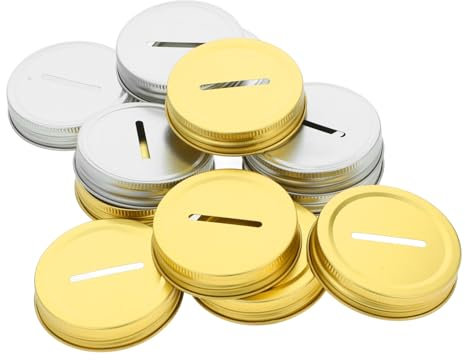 HEALLILY 12pièces Couvercles Métal Pour Bocaux Pour Stocker Et Petits Objets Couleurs Et Parfait Pour Économiser Et Organiser