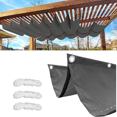 Sonnensegel Wasserdicht Reißfest UV-Schutz 95% Nach Maß mit Ösen & Kordel - Verschiedene Größen/Farben - Schützt Garten, Balkon, Terrasse, Pergola vor Sonne & Regen (1.8×2m(BxL),Dunkelgrau)