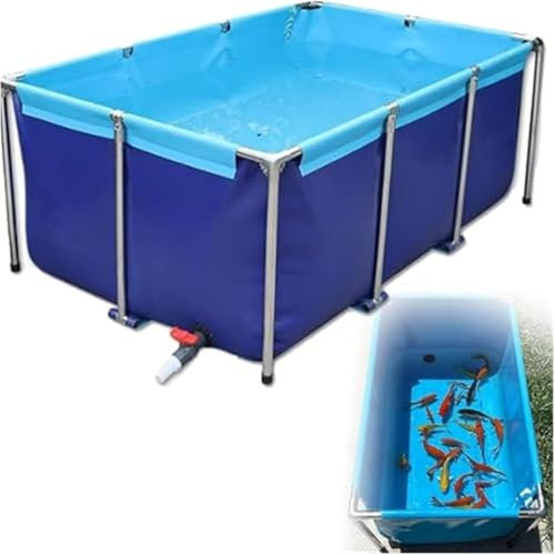 Faltbarer Koiteich mit Edelstahlständer, einfache Montage Design für Outdoor-Fischhaltung und Dekoration