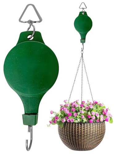 Pflanzen Flaschenzug Haken,Ziehbare Pflanzenaufhängung Zum Herunterziehen | Verstellbarer Blumenkorb Halter Für Pflanzenlampen Innen Außen Töpfe Vogelfutterhaus