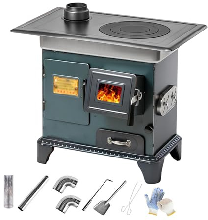 Holzofen, Camping Ofen Holz, Brennstoffunabhängig, Ofen mit Vergasungsöffnungen, für Camping und Outdoor Aktivitäten