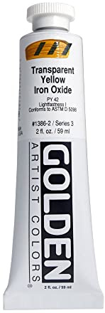Golden HEAVY BODY Acrylfarben, 60 ml, 1386 Eisenoxid transparent Gelb