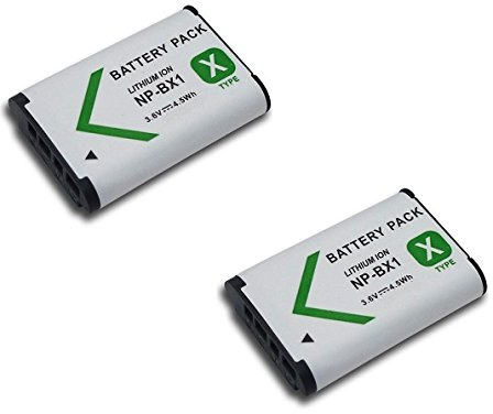 Maxsimafoto® - 2x (Twin Pack) NP-BX1, NPBX1, 1240mAh - Replacement Lithium Li-on Digital Camera Battery for Sony DSC-RX1, RX100, DSC-RX100, HX50, HX300, WX300, WX350, HX400, H400