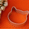 FullDream Formina per biscotti a forma di testa di gatto, in lega di alluminio, 4 pezzi