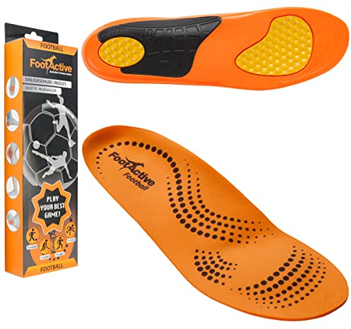 FootActive Fußball - Biomechanische Einlegesohlen für Fußball, Hockey, Radsport und alle schmalen Alltagsschuhe! - 41-42 (M)