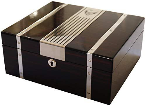 GERMANUS Zigarren Humidor Cowling mit Digital Hygrometer Kristall Befeuchter