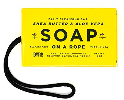 BYRD Hydrating Soap on a Rope, Daily Cleansing Face & Body Bar, 9 oz