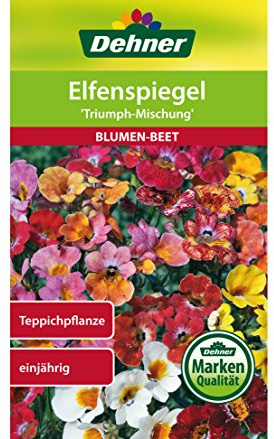 Dehner Blumen-Saatgut, Elfenspiegel Triumph Mischung, 5er Pack (5 x 1.5 g)