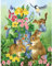 Bits and Pieces - 100 Piece Jigsaw Puzzle - A Touch of Spring by Artist Jane Maday - Cute Bunnies - 100 pc Jigsaw