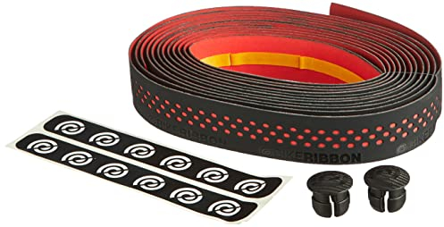 Bike Ribbon Drops Double Layer Bar Tape, Schwarz (Black/Red), One Size