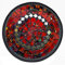 Simandra Mosaikschale Tonschale Glasschale Dekoschale Mosaik Kunsthandwerk Glassteine Deko rund Spiegel M Color Rot