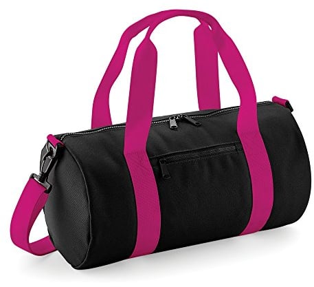 Bagbase Mini Sporttasche (Einheitsgröße) (Schwarz/Fuchsia)
