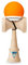 KROM Kendama POP Rubber Orange - aus zertifiziertem Buchenholz - Hohe Holzqualität - Für Anfänger und Profis - Pack : Ersatzschnur + Stickers