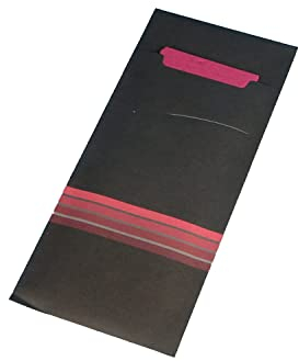 520 Bestecktaschen Serviettentaschen schwarz bordeaux burgundy inklusive Serviette 33x33cm 2lg bordeaux