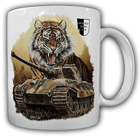 Tasse Lukas Wirp Königstiger Tiger II Panzer Köti Gemälde Kunst Militaria #23471