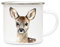 Tasse Emaille Becher oder Thermobecher Kaffeebecher mit Reh Rehkitz Kaffeebecher Reh-Motiv Geschenk pb08 - ausgewähltes Produkt: *Emaillebecher*