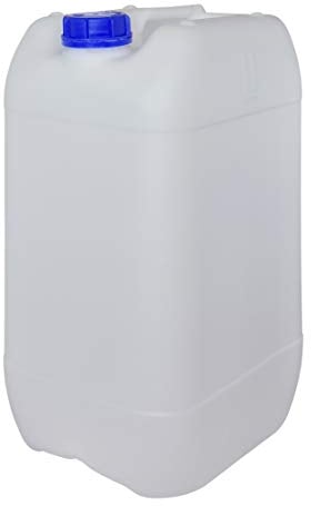 Bidón Garrafa Plástico 25 litros apilable. Apta para uso alimentario. Homologación para transporte. 1 Unidad.