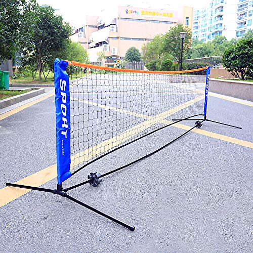 GYKLY Tragbares faltbares Tennisnetz Einfaches kurzes Tennisnetz Mobiles Tennisblock-Badmintonnetz Outdoor Indoor-4,1 m