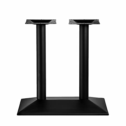 Tischbeine Doppelte Tischgestell Stahl Tisch Legs Schwarze Pulverbeschichtung Flach rechteckig Basis Große Stabilität für DIY Küchen-Arbeitsplatten Bistrotisch 40x 70 x72 cm