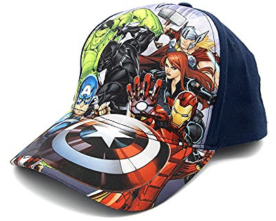 Marvel Avengers, Captain America, Hulk, Ironman Flat Brim Baseball Cap Hat, Boys Ages 5-17