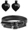 VPbao Femme Sangle de Chaussure Amovible pour Escarpin Lacet de Cheville Talons Hauts Bride Mode 2Pcs Noir #A PU