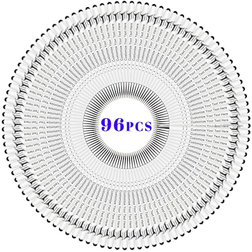BVlleorueoi Zu 300 Stück Personalisierbarer Kugelschreiber, Personalisierter Metall Stift mit Stylus, Namen, Logo, Nachricht Gravur Geschenk für Frauen Männer-96, Weiß, 96 Stück (1er Pack)