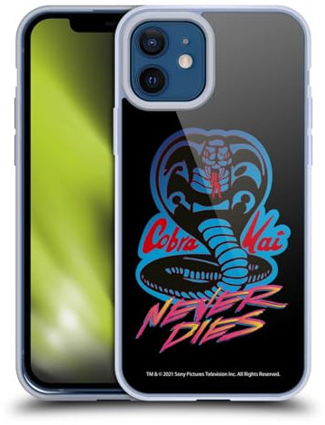 Head Case Designs Officially Licensed Cobra Kai Never Dies Logo Key Art Soft Gel Case Compatible With Apple iPhone 12 / iPhone 12 Pro