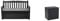 Keter Eden Bench Outdoor Storage Box Garden Furniture, Graphite and Grey, 132.5L x 75W x 18.5H cm & City Outdoor Storage Box Garden Furniture 57.8 x 44 x 55 cm - Dark Grey