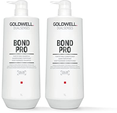 Goldwell Dualsenses Bond Pro Fortifying Shampoo and Conditioner Set for Weak and Fragile Hair, 1 Litre