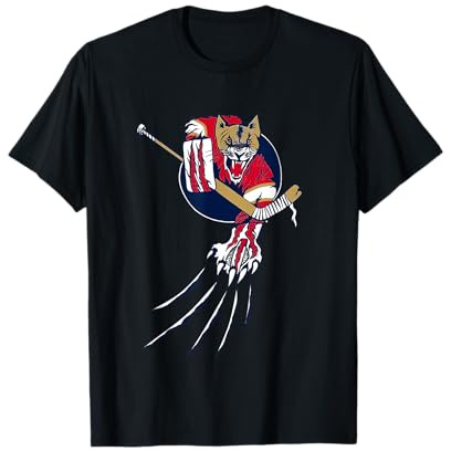 Ice Beast Lion Panther Cougar Hockey Claws Logo T-Shirt