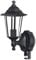EXTRASTAR Outdoor 6 Sided Black Wall Lantern Security Light with PIR Motion Sensor Traditional Style Wall Light IP44 with E27 Screw Socket（Bulb not Included）