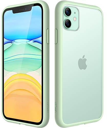 JETech Matt Hülle für iPhone 11 6,1 Zoll, Stoßfest Militärstandard FallSchutz Handyhülle, Mattierte Durchscheinende Rückseite Schutzhülle, Anti-Fingerabdruck (Grün)