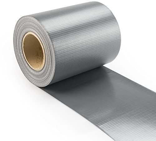 Seiletech.de Sichtschutzstreifen | Grau | 19 cm x 26 m | 1200 g/m² | Zaunfolie | Sichtschutz | Zaunblende | Gartenmaterial | UV-Stabilisierung | Reißfest | PVC Rolle