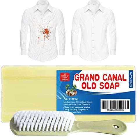 Kaxenig Laundry Soap, Laundry Stain Remover, Clothing Cleaning, Oil Stain Underwear Soap Hand Guard Cleaning Easy To Drift Without Hurting Hands