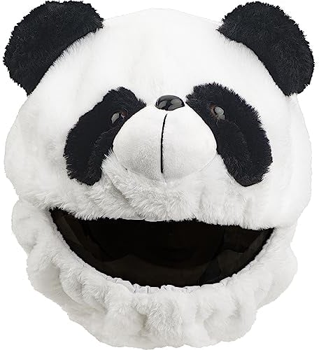 Omoojee Motorradhelmbezug, lustige Helmdekoration, lustige Fahrten und Geschenke (Plüschtier, Panda)