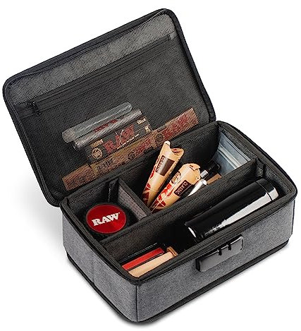 Roonin Geruchsdichte Box, geruchsdichter Beutel mit Schloss, Aufbewahrungsbehälter, kleiner Schlosskasten-Behälter, geruchsdichter Aufbewahrungsbeutel für Zubehör