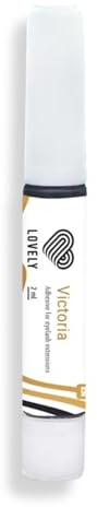 LOVELY colle pour cils VICTORIA - colle ultra-rapide, temps de séchage : 1 sec - 8 semaines d'adhérence, très résistant, pour les extensions de cils professionnelles, Extension Glue - 2ml, Noir