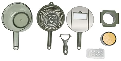 Vegetable Slicer Set, Multi Purpose Vegetable Slicer Cutter, Kitchen Potato Slicing Machine Carrot Cucumber Grater Shredders, Slicer Vegetable Cutter Onion Slicer for Veggie Fruit(Green)