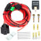 DSOUWEH Universal Elektrische Kraftstoff Pumpe Relais Kit - Automatisches 40A Relais mit Kabelbaum und Sicherung für 12V Fahrzeuge - Rot, Orange, Braun, Schwarz
