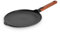 Woll Eco Logic QXR Crêpespfanne - Induktiv -, Ø 26 cm, mit abnehmbarem nachhaltigem Holzstiel - Geeignet für alle Herdarten, PFAS-frei, Antihaft-Versiegelung, Aluminiumguss