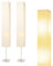 HonoDing Lampadaires en papier de 59'', Lampadaire avec abat-jour en papier blanc et base chromée,interrupteur à pied marche/arrêt- Lampadaires en papiers pour le salon et la chambre à coucher(2-PK)