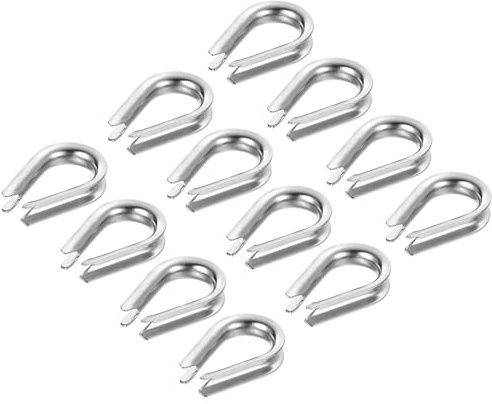 PATIKIL 4mm 3/16 Pulgadas Grillete de Cable de Acero Inoxidable 304, 12 Unidades de Grilletes de Cable para Aparejo de Barcos