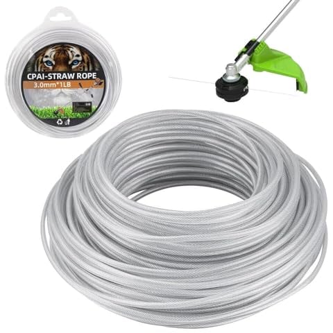 ZOYDP Filo Decespugliatore 3mm x 45m, Filo per Decespugliatore 3mm Professionale, Linea Di Taglio In Filo d'Acciaio per Tagliaerba, Filo Tagliabordi per Decespugliatore Weed Grass Yard o Garden