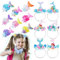 JWTRSVTY 14 Pcs Meerjungfrau Thema Haarschmuck, Meerjungfrauen Party Mitgebsel Set, Meerjungfrau Party Kopfschmuck Set, Enthalten 6 PCS Meerjungfrau Haarreif und 8 PCS Meerjungfrau Haarspangen