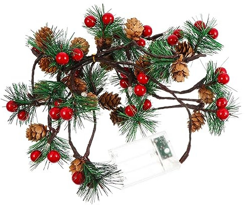 BCOATH Weihnachts-tannenzapfen-lichterketten 1 Set -dekorative Lichterkette Batterielose Lampe Ornament Für Die Inneneinrichtung
