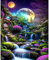 DAERLE Peinture par numéros pour adultes Paysage fantaisiste, Peinture à l'huile à la main débutants, Peinture par Numéros Paysage pour la Décoration de la Maison 30x40cm, Sans Cadre