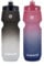 GLEKGLEK Bicycle Water Bottle Leak Proof, Push and Pull Valve, Dishwasher Safe, Perfect for Swimming, Exercise, and Daily Drinking (Black White/Pink Blue)