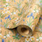 Wikadlik Geschenkpapier mit Blumenmuster, 43 cm x 10 m, weiß-blau, Aquarellblüte, Geschenkpapier für Geburtstag, Babyparty, Muttertag, Hochzeit, Valentinstag