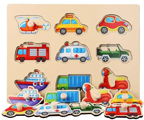 Holzpuzzle Zuhause Holzspielzeug für Kleinkinder, Kinder Greifpuzzle Spielzeug Sortierspiel, Holzspielzeug ab 1 Jahr, Baby Motorik Spielzeug Holzpuzzle Holz Puzzle ab 1 Jahr (Style 9)